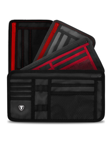 Organizador de Visera de Coche Firestone Negro 8 Compartimentos