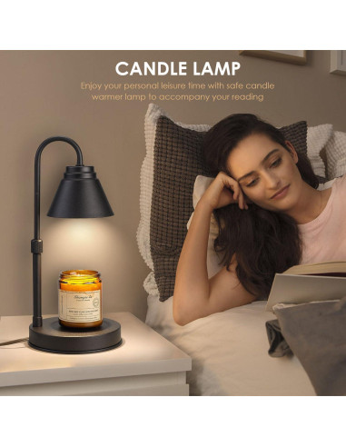 Lámpara Calentadora de Velas Woderdeng con Temporizador y 2 Bombillas