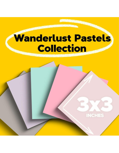 Notas Reutilizables Post-it Recicladas 7.62 cm 5 Bloc Pastel