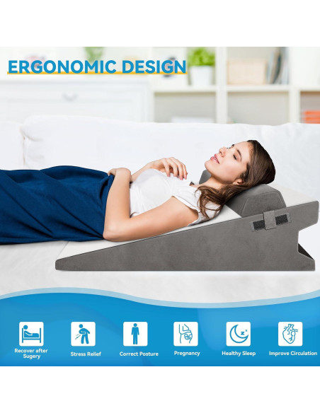 Almohada en Cuña CloudBliss 19 cm Espuma Viscoelástica Ajustable Almohada en Cuña CloudBliss 19 cm Espuma Viscoelástica Ajustable