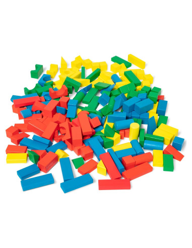 Juego de Bloques de Madera Melissa & Doug - 200 Piezas Colores y Formas