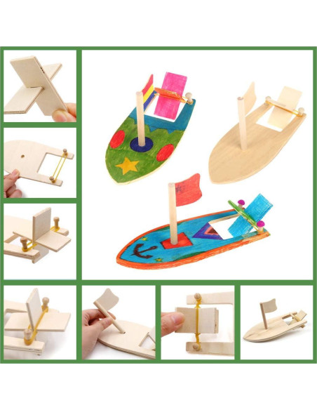 Kits de Velero de Madera DIY Yimaa - 6 Juguetes para Niños Kits de Velero de Madera DIY Yimaa - 6 Juguetes para Niños