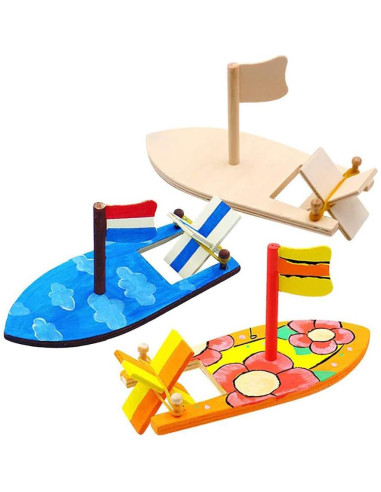 Kits de Velero de Madera DIY Yimaa - 6 Juguetes para Niños