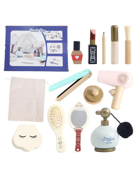 Juego de Maquillaje de Madera PMZ131001-1 para Niños 3-9 Años Juego de Maquillaje de Madera PMZ131001-1 para Niños 3-9 Años