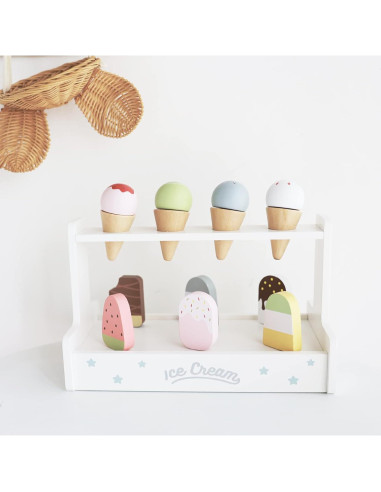 Juego de Helados de Madera Nunukids 11 Piezas Educativo