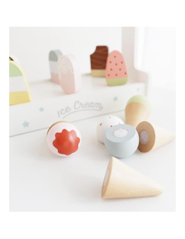 Juego de Helados de Madera Nunukids 11 Piezas Educativo
