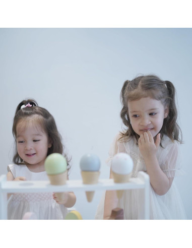 Juego de Helados de Madera Nunukids 11 Piezas Educativo