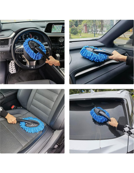 Amiss 2 Pack Mini Cepillos de Microfibra para Coche - Azul Amiss 2 Pack Mini Cepillos de Microfibra para Coche - Azul