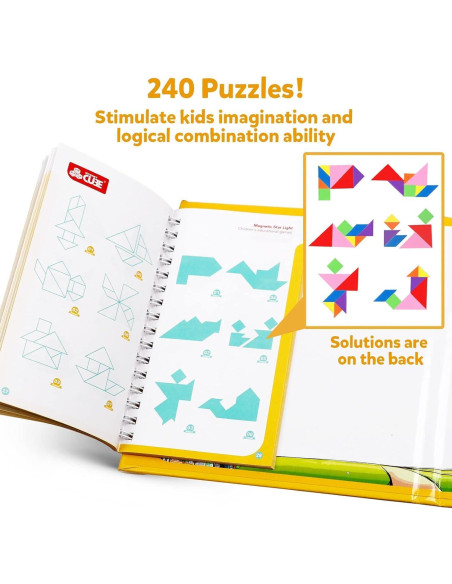 Rompecabezas Tangram Magnético de Viaje Kizh - 240 Patrones Rompecabezas Tangram Magnético de Viaje Kizh - 240 Patrones