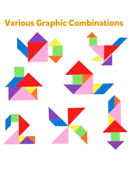 Rompecabezas Tangram Magnético de Viaje Kizh - 240 Patrones Rompecabezas Tangram Magnético de Viaje Kizh - 240 Patrones