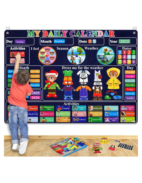 Calendario de Aula Craftstory 75x104 cm Azul Marino con 93 Actividades Calendario de Aula Craftstory 75x104 cm Azul Marino con 93 Actividades