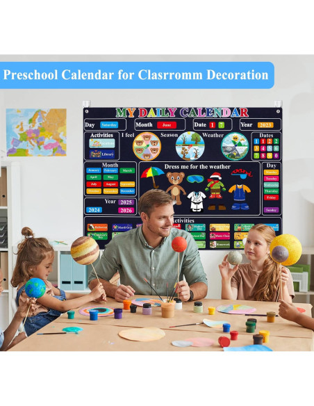 Calendario de Aula Craftstory 75x104 cm Azul Marino con 93 Actividades Calendario de Aula Craftstory 75x104 cm Azul Marino con 93 Actividades