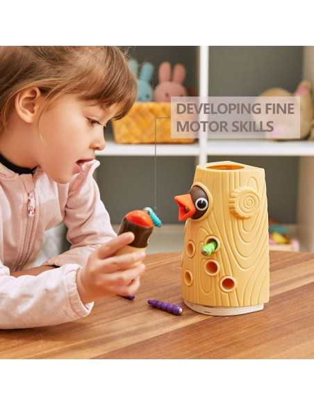 Juguete Montessori de Captura de Gusanos y Pista de Autos Juguete Montessori de Captura de Gusanos y Pista de Autos