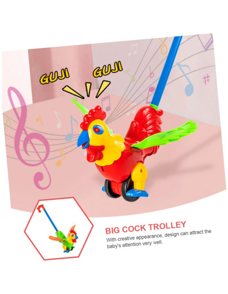 Caminador de Aprendizaje Gallo de Plástico para Niños 32x25cm Caminador de Aprendizaje Gallo de Plástico para Niños 32x25cm