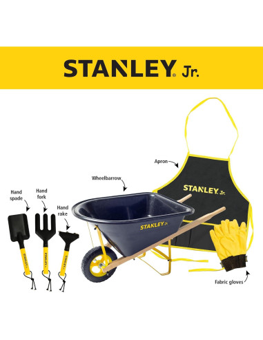 Juego de Jardín Stanley Jr. Carretilla 6 Piezas para Niños