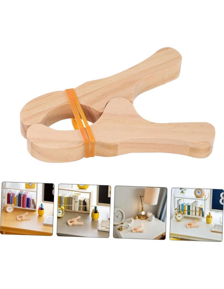 Clips de Madera COHEALI para Juegos Montessori - 5 Piezas Clips de Madera COHEALI para Juegos Montessori - 5 Piezas