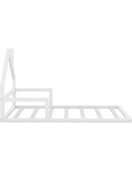 Cama Montessori Bellemave Twin Blanca con Cabecera Casa Cama Montessori Bellemave Twin Blanca con Cabecera Casa