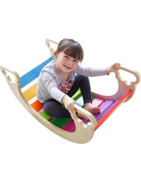 Tabla de Balanceo Grande Schooled - Juguete de Madera Multicolor Tabla de Balanceo Grande Schooled - Juguete de Madera Multicolor