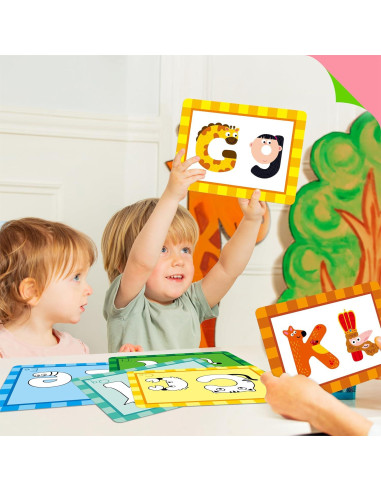Tarjetas Mnemotécnicas de Alfabeto SpriteGru - 26 Letras Mayúsculas y Minúsculas