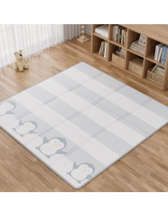 Alfombra de Juego para Bebés QZ03 150x150 cm Reversible Antideslizante 2