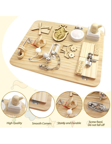 Tablero Ocupado Montessori de Madera VIESMUMU 39.6x29.7cm