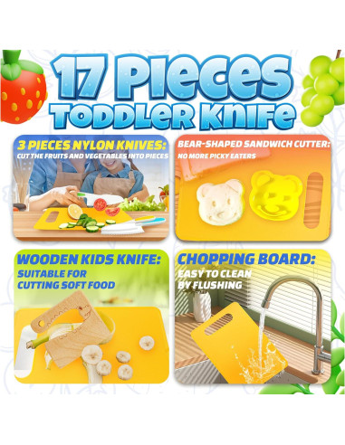 Juego de Cocina para Niños SmilessKiddo 17 Piezas Seguro