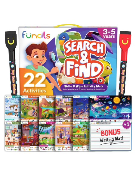 Libro de Actividades Buscar y Encontrar Funcils - 30 Juegos para Niños 3-6 Años Libro de Actividades Buscar y Encontrar Funcils - 30 Juegos para Niños 3-6 Años