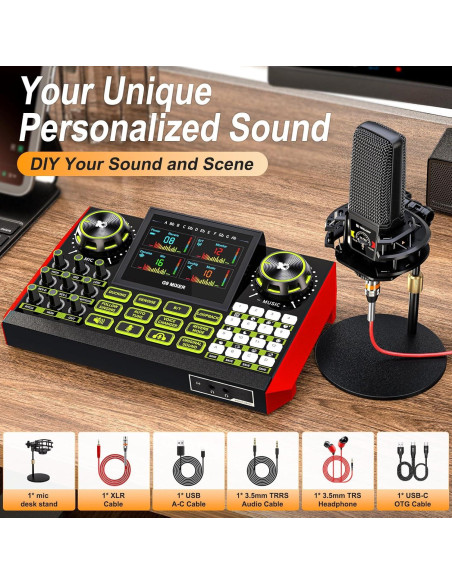 Paquete de Mezclador de Audio G9-PKPRO con Micrófono 3.5mm Paquete de Mezclador de Audio G9-PKPRO con Micrófono 3.5mm