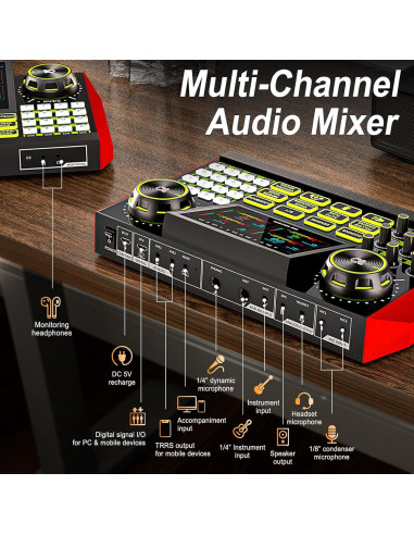 Paquete de Mezclador de Audio G9-PKPRO con Micrófono 3.5mm