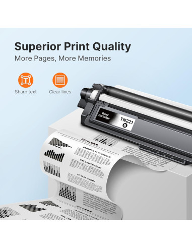 Cartuchos de Tóner E-Z Ink TN221 TN225 Compatibles 5 Pzs