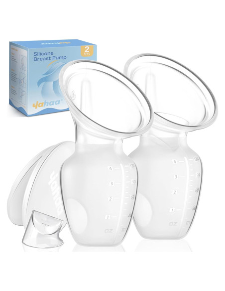 Bomba de Pecho Manual Yahaa 2 Sets 4oz Silicona Transparente Bomba de Pecho Manual Yahaa 2 Sets 4oz Silicona Transparente