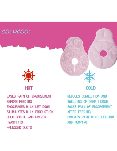 Almohadillas de Gel Calmantes Coldcool para Lactancia - 2 Paquetes