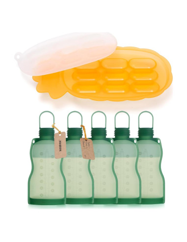 Bandeja de Congelador y Bolsas de Almacenamiento Haakaa - Silicona