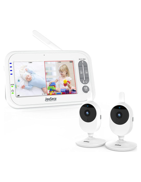 Monitor de Bebé Jousecu BM-B024-2T con 2 Cámaras y Pantalla 4.3" Monitor de Bebé Jousecu BM-B024-2T con 2 Cámaras y Pantalla 4.3"