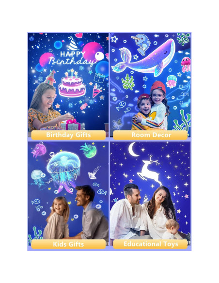 Proyector de Luz Nocturna YOUKELA con 21 Juegos de Películas Proyector de Luz Nocturna YOUKELA con 21 Juegos de Películas