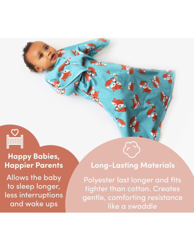 SleepingBaby Zipadee-Zip Swaddle Rojo Mediano 6-12 Meses