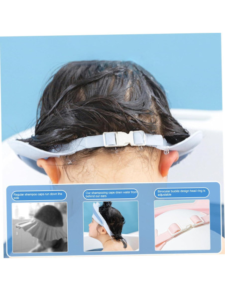 Gorro de Ducha para Bebé Ajustable Houolsator - Protección Ojos y Oídos Gorro de Ducha para Bebé Ajustable Houolsator - Protección Ojos y Oídos