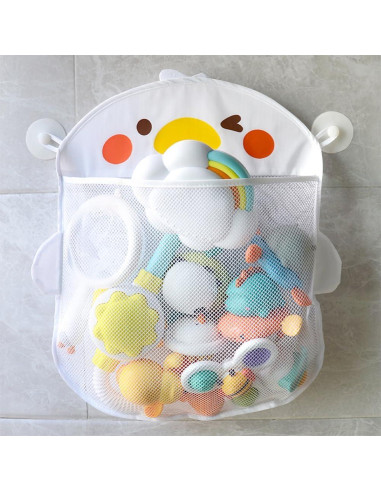 Organizador de Juguetes de Baño EMVANV con Ventosas - Blanco
