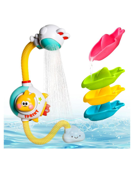 Juguetes de baño Fajiabao para niños 1-4 años - 4 barcos tiburón Juguetes de baño Fajiabao para niños 1-4 años - 4 barcos tiburón
