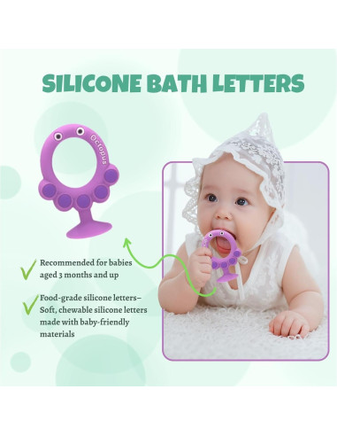 Juguetes de Baño de Silicona Juglok - 26 Letras del Alfabeto