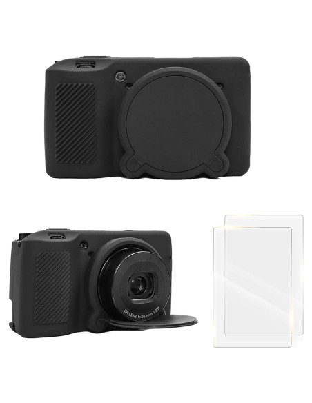 Funda de Silicona Rieibi para Cámara Ricoh GR III/GR IIIx con 2 Protectores Funda de Silicona Rieibi para Cámara Ricoh GR III/GR IIIx con 2 Protectores