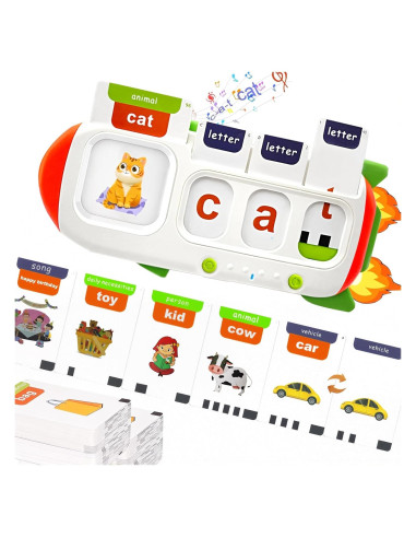 Tarjetas Flash Hablantes HUBFIVY 107 Palabras CVC Aprendizaje