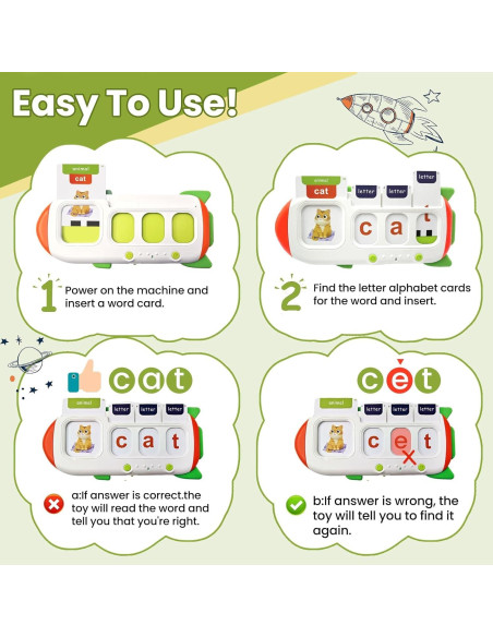 Tarjetas Flash Hablantes HUBFIVY 107 Palabras CVC Aprendizaje Tarjetas Flash Hablantes HUBFIVY 107 Palabras CVC Aprendizaje