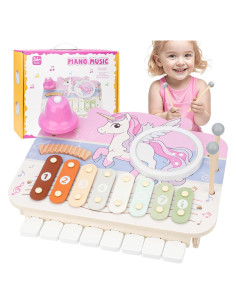 Juguete Musical 5 en 1 Doecaliph - Instrumentos de Madera Montessori