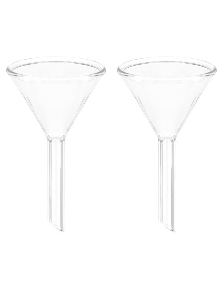 Embudo de Vidrio Borosilicato PATIKIL 40mm - Paquete de 2 Embudo de Vidrio Borosilicato PATIKIL 40mm - Paquete de 2