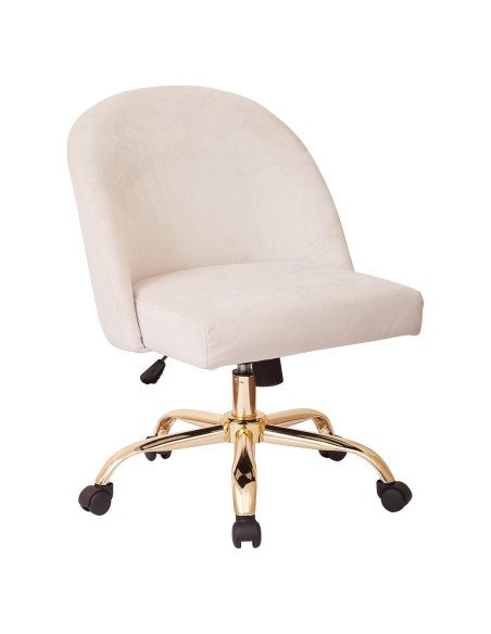 Silla de Oficina Ajustable OSP Layton Terciopelo Ostra Silla de Oficina Ajustable OSP Layton Terciopelo Ostra