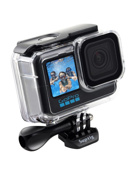 Funda Impermeable Suptig para GoPro Hero 13/12/11/10/9 - 50m Funda Impermeable Suptig para GoPro Hero 13/12/11/10/9 - 50m