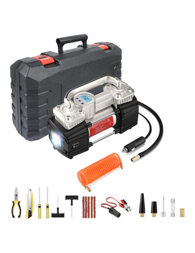 Compresor de Aire Digital GSPSCN 12V Doble Cilindro 150 PSI