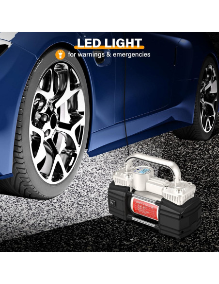 Compresor de Aire Digital GSPSCN 12V Doble Cilindro 150 PSI Compresor de Aire Digital GSPSCN 12V Doble Cilindro 150 PSI