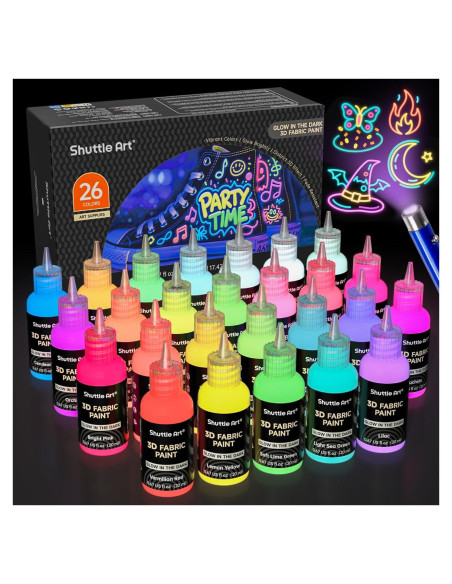 Pintura 3D para Tela Shuttle Art, 26 Colores Brillantes Pintura 3D para Tela Shuttle Art, 26 Colores Brillantes
